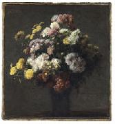 Henri Fantin-Latour Crisantemos en un florero Sweden oil painting artist